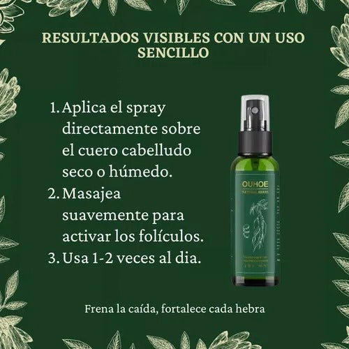 Spray OUHOE® 2X1 - Tratamiento Para Prevenir La Caída Del Cabello