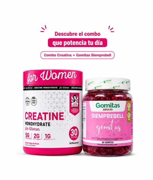 CREATINA MUJER + SIEMPREBELL CON INVIMA