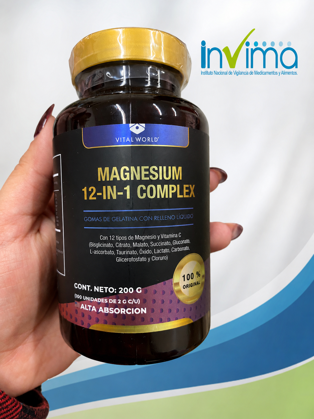 MAGNESIO 12 en 1 COMPLEX  CON INVIMA